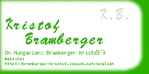 kristof bramberger business card